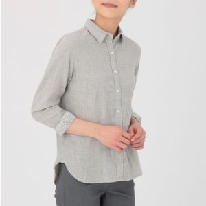 MUJI Women Organic Cotton Double Gauze Shirt